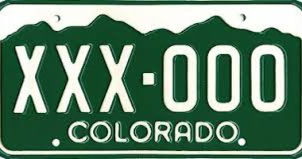 Colorado Permanent License Plate example