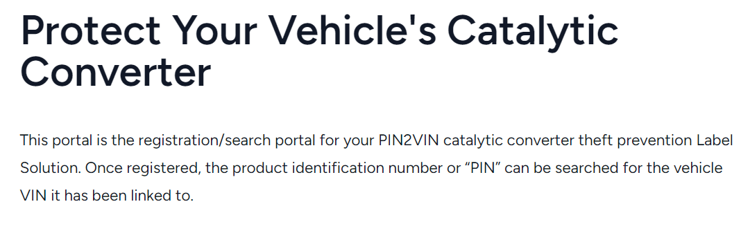Description of the Pin2Vin technology