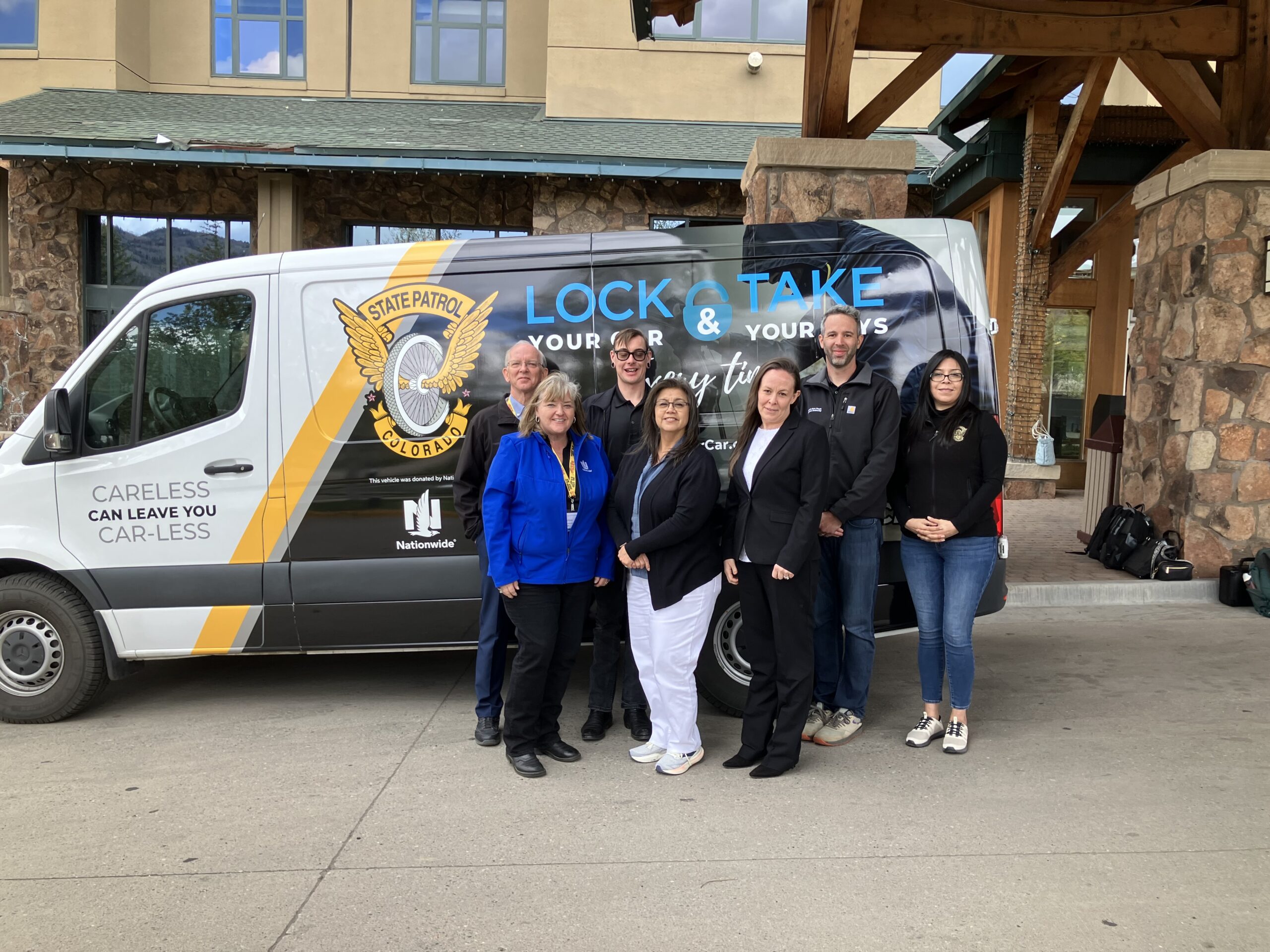 The CATPA office and the van as a back drop